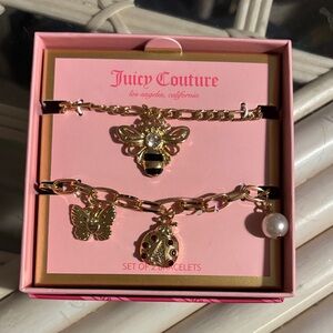Juicy Couture Gold Charm Bracelet with Bee & Insects NIB